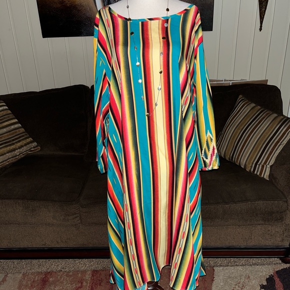 Lucky & Blessed Dresses & Skirts - Lucky & Blessed • Size 3X • Boho • Dress/Cardigan Vest Set • Multi-Colors